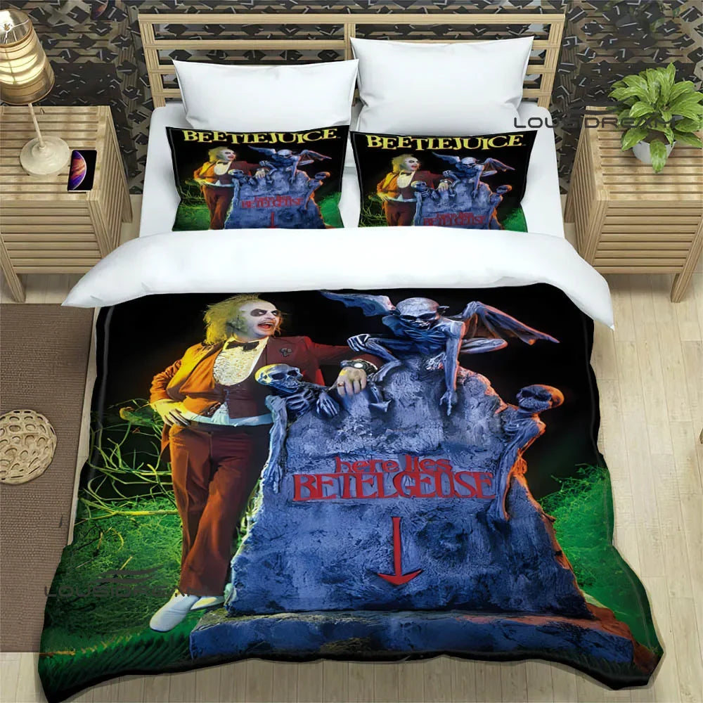 Horror movie B-Beetlejuice Bedding Sets exquisite supplies set duvet cover bed comforter set bedding set luxury birthday gift