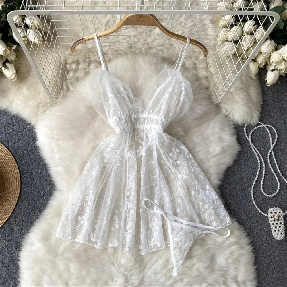Girls Sexy Cute Japanese JK Uniform Mini Checkered Strap Skirt Off Shoulder High Waist Elastic Cosplay Dress Hot Sweet Pajama