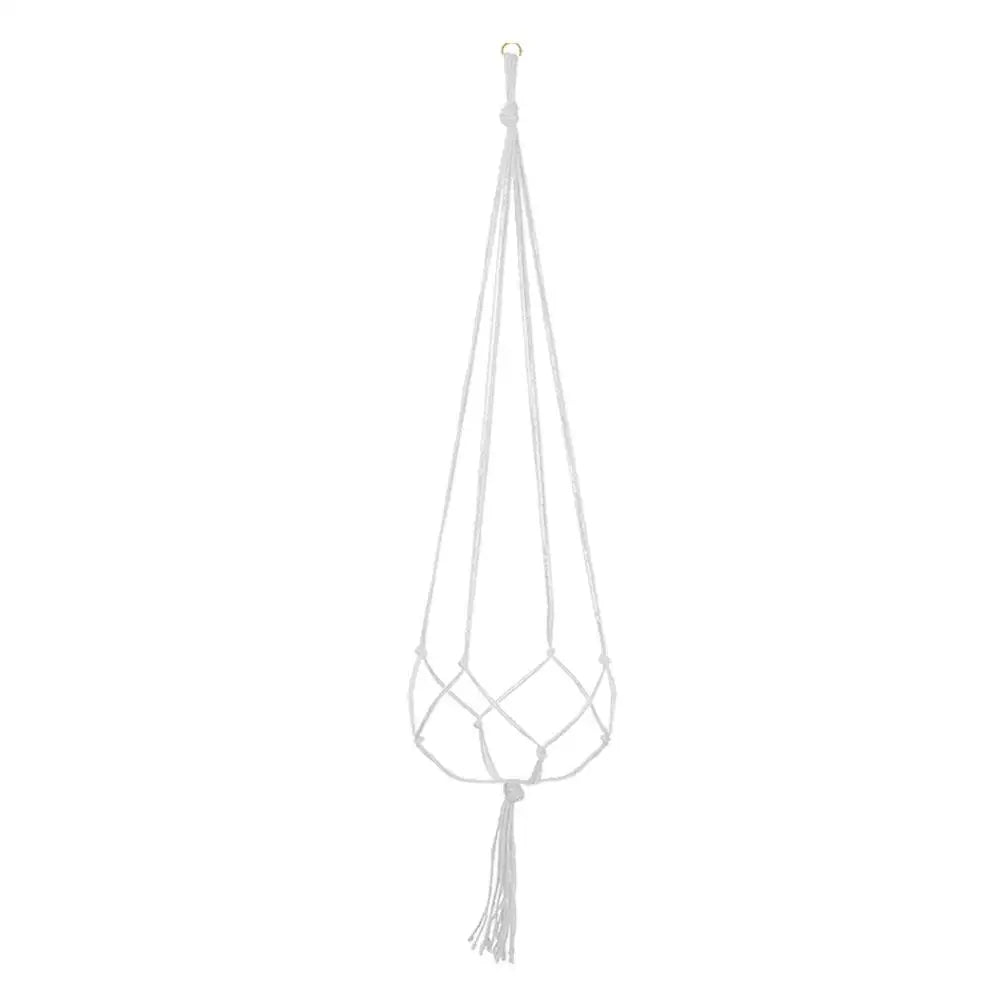 1pcs Braided Rope Hanging Basket Flower Pot Straw Macrame Net Hanger Garden Holder Craft Plant Balcony Decor Accessories