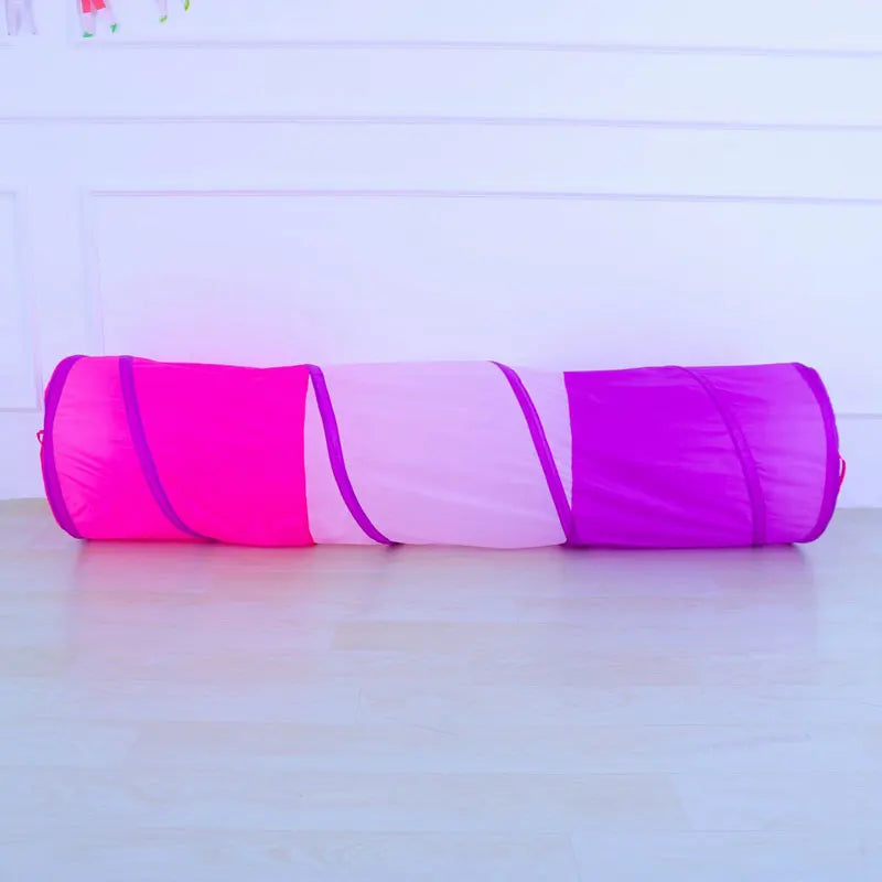 Portable Children's Tent Crawling Tunnel Kids Little House Play House Tipi Tent Indoor Toy Tube Baby Crawling Games Rainbow Tent