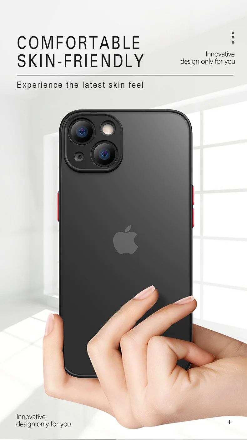 Matte Phone Case for IPhone 13 12 11 14 Pro Max Mini Luxury Soft Silicone Shockproof Case for IPhone X XS Max XR 15 7 8 Plus SE
