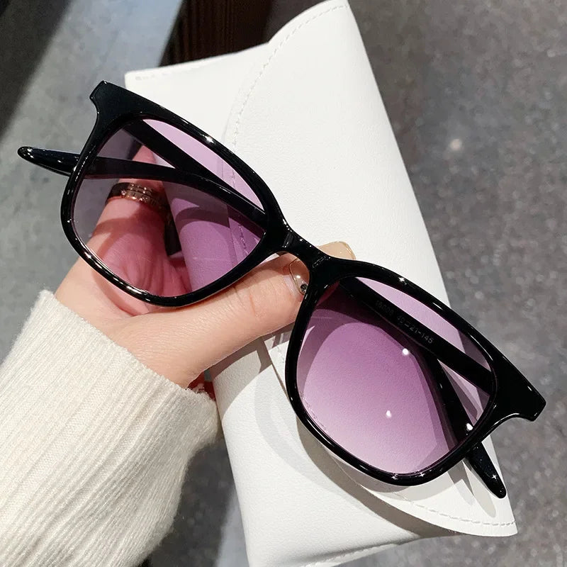 Women Trend Two-tone Sunglasses New Personality Square Frame Sunglasses Retro Yellow Men Fashion Frosted Small Frame Glasses