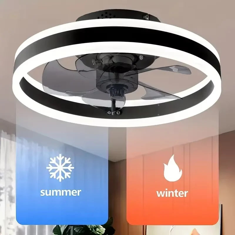 Modern Ceiling Fan (With Lighting) Silent LED Dimmable Ceiling Fan (With Remote Control) for Bedroom Study Dining Room,