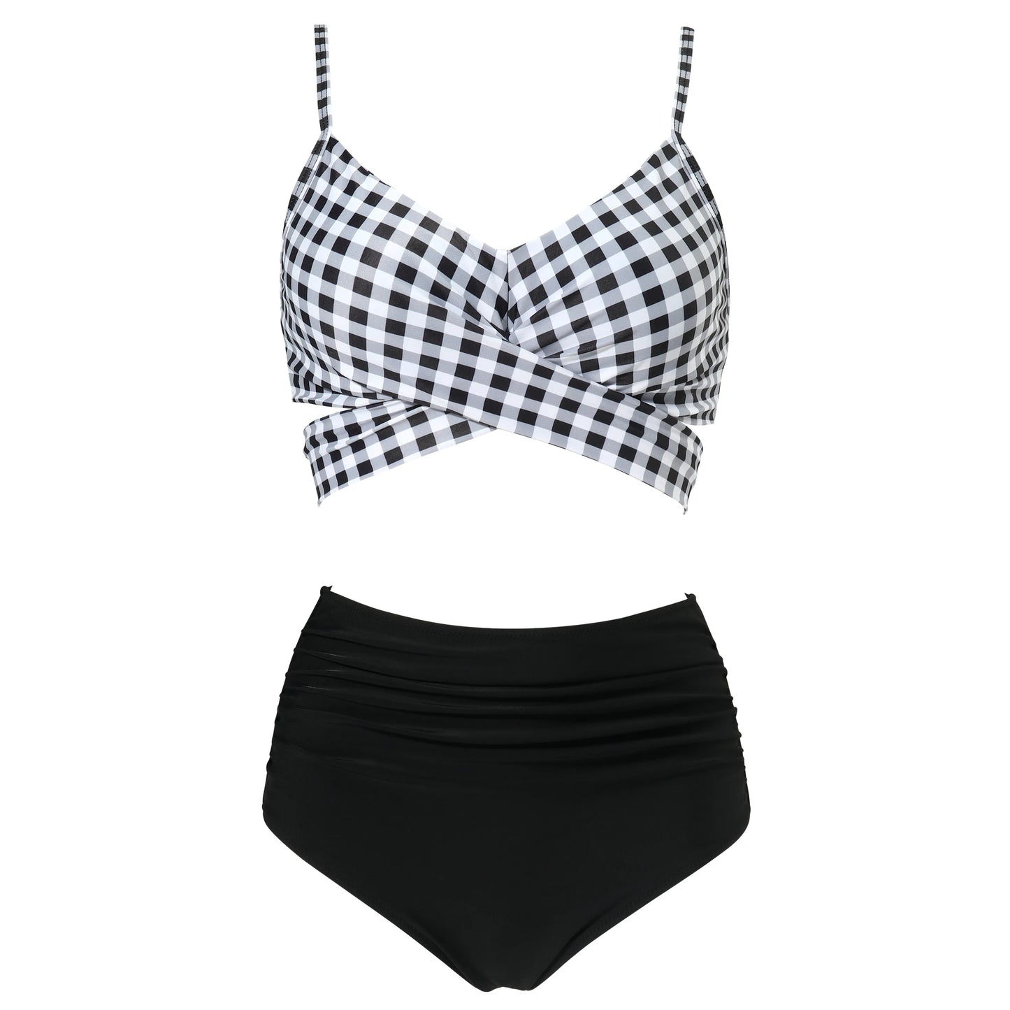 High Waist Sexy Bikini Set 2024 Biquini Swimwear Women Two Pieces Swimsuit Floral Beachwear V-Neck Bathing Suits Female