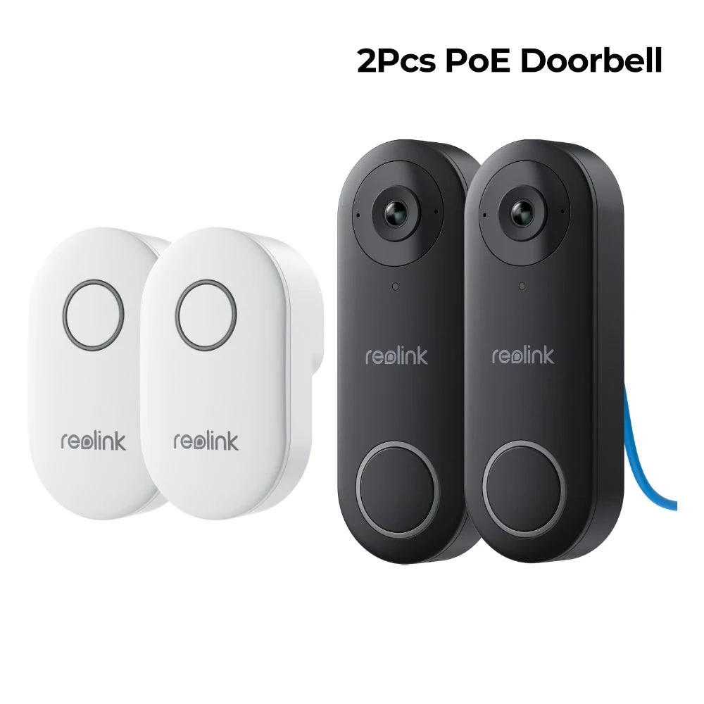 Reolink 2K+ WiFi Video Doorbell Smart Outdoor Home Video Intercom Human Detection Wired PoE Door Bell with Chime Support Alexa