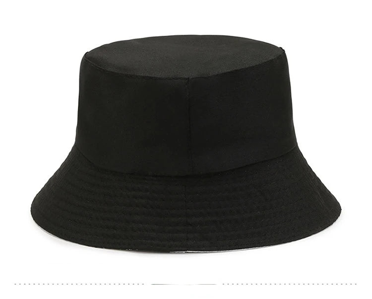 Unisex Bucket Hat Smile Embroidery Women Cotton Corduroy Double-Sided Bob Hip Hop Hat Four Season Panama Beach Fishing Sun Caps