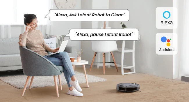 Lefant M210 Pro Robot Vacuum Cleaner with 2200Pa Suction,WiFi/Alexa/APP/Bluetooth,Schedule Cleaning,Self-Charging,Smart for Home