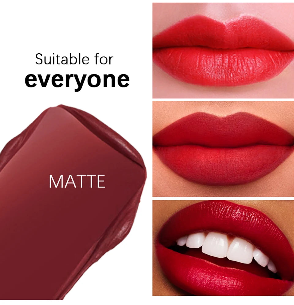 8Pcs/Set Velvet Matte Lipstick Set Long Lasting Waterproof Creative Piano Box Design Nude Red Batom Makeup Cosmetic Gifts