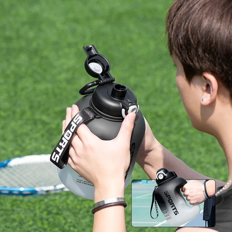 GIANXI Sport Water Bottle With Straw Water bottle Items Fitness Plastic Cup Portable Students School Travel Big Bottles