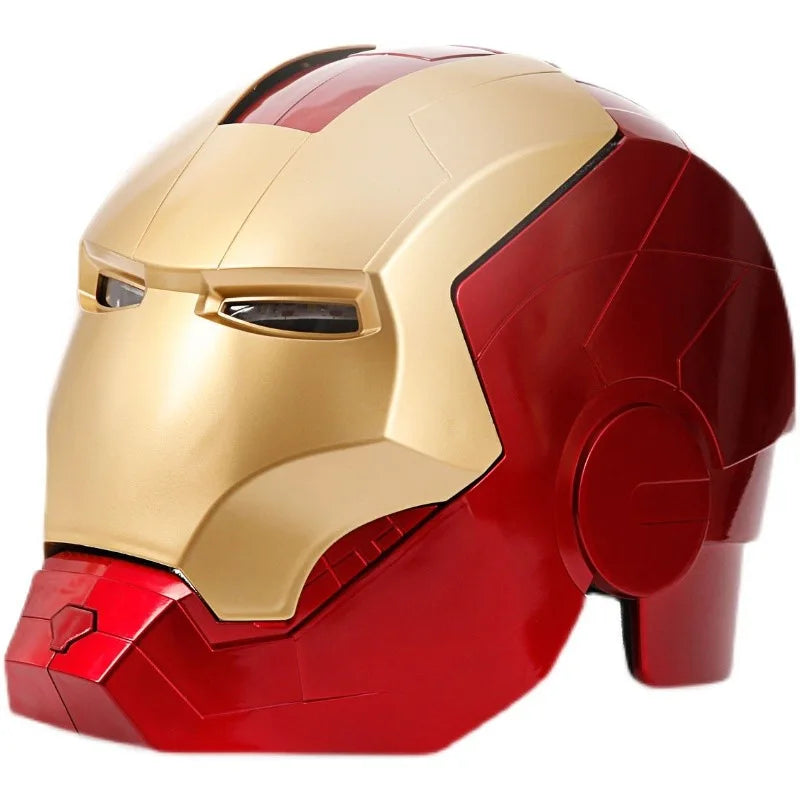 In Stock New Marvel Avengers Iron Man Helmet Cosplay 1:1 Light Led Ironman Mask Pvc Action Figure Toys Child Adult Gift