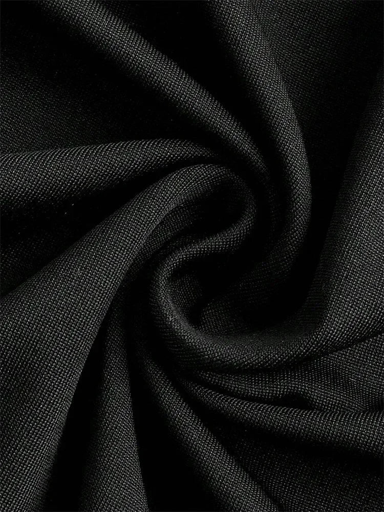 Solid Bodycon Ruched Long Skirt Women Sexy Black Elastic Elegant High Waist Mermaid Maxi Skirts Summer Streetwear 2024