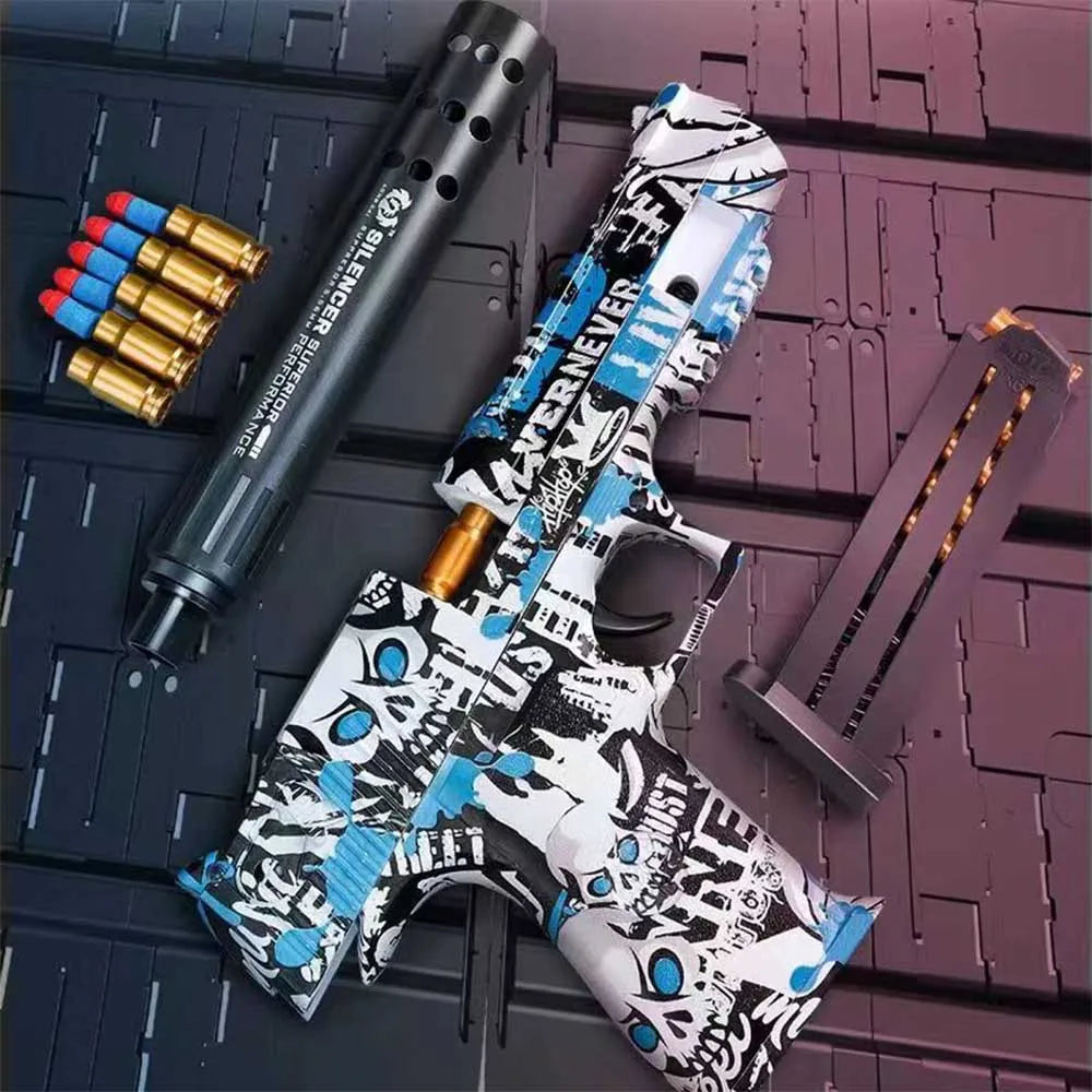 100 Soft Foam Bullets + 32 Shells For Glock Toy Gun Colt Pistol Shooting Games Kids Toys Dropship Shopify