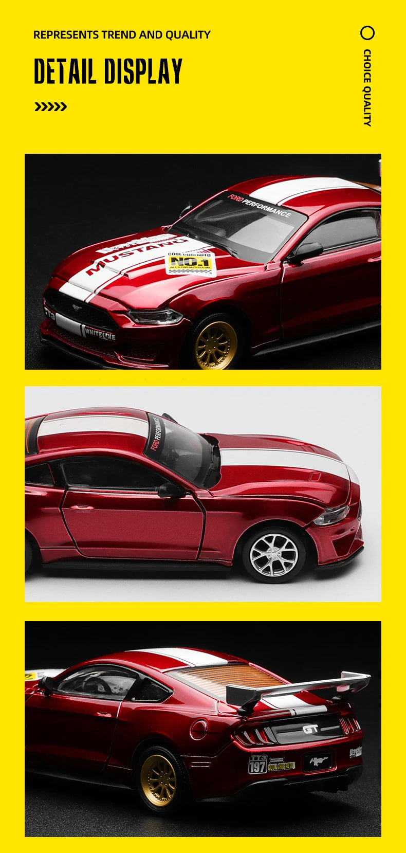 CCA MSZ 1:42 2018 Ford Mustang GT Alloy Toy Car Model Racing Alloy assembly series sports cars Fitting styles