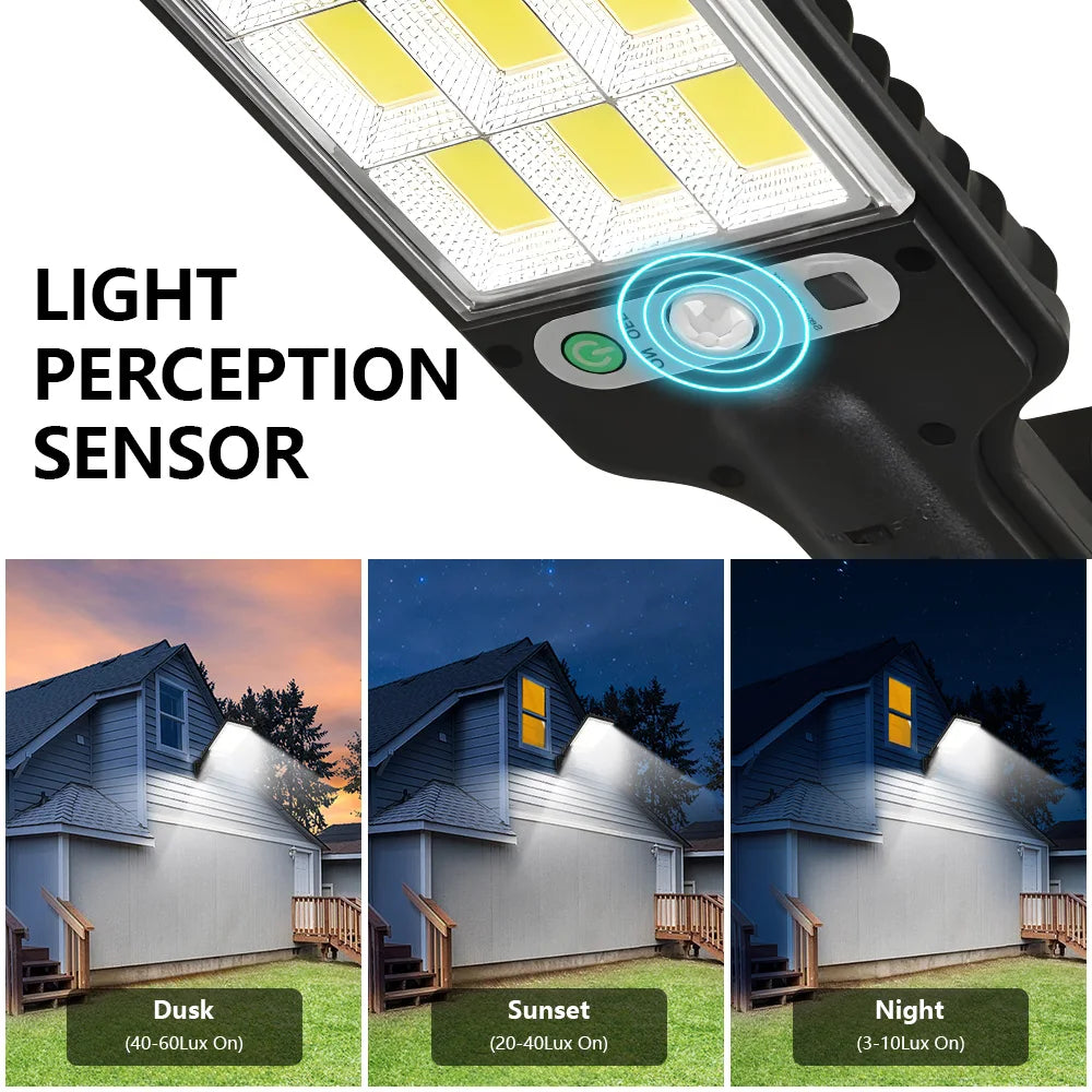 500000LM Solar Light Outdoor LED Solar Lamp Motion Sensor Street Light Waterproof Wall Light Garden Outdoor Christmas Decoration
