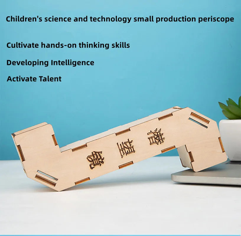DIY Manual Wooden Puzzle Periscope Toys Science Experimental Tool Kit Learning Early Stage Education Interest Games For Teaching