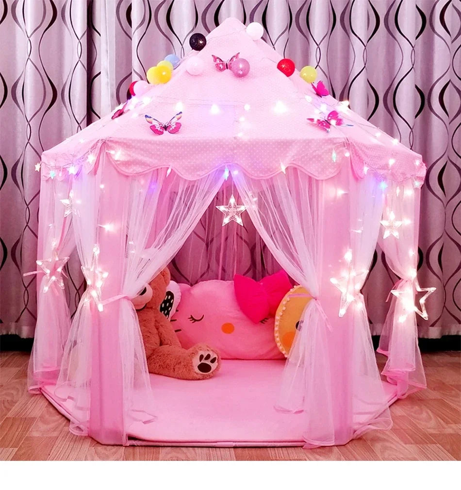 Portable Children's Tent for Kids Tent Toys for Girls Princess Castle Tipi Infantil Teepee Baby Christmas Gifts
