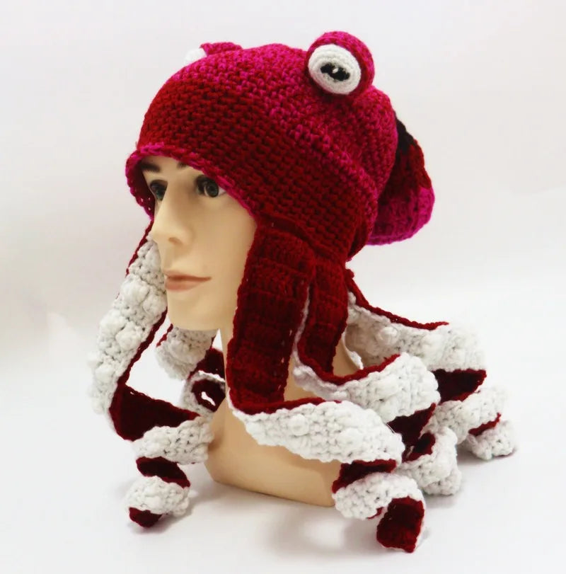 Hat Unisex Cthulhu Style Adult Party Funny Octopus Headgear Creative Holiday Gift Tricky Woolen Hat