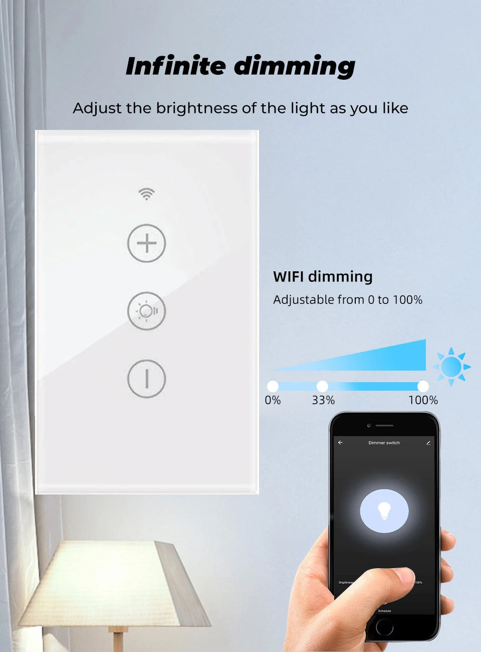 Tuya US Smart Life LED Dimmer Switch Wifi Remote Home Lights Dimming Touch Switches Voice Control Alexa Google Home Smart Home