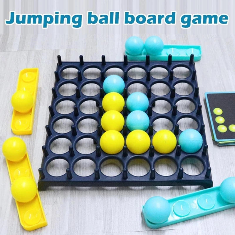 Kids Ball Bouncing Game Parent-child Interaction Board Game Jumping Connect Ball Toddler Toss Ball Game Fun Party Game