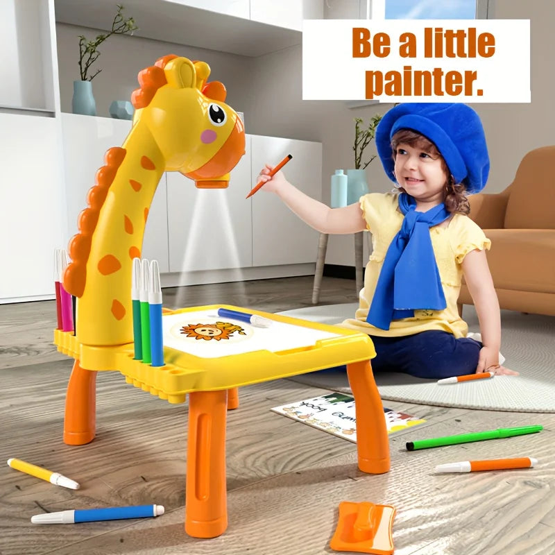Little Deer Projection Drawing Board Children's Learning Drawing Table Graffiti Writing Drawing Board Puzzle Toy