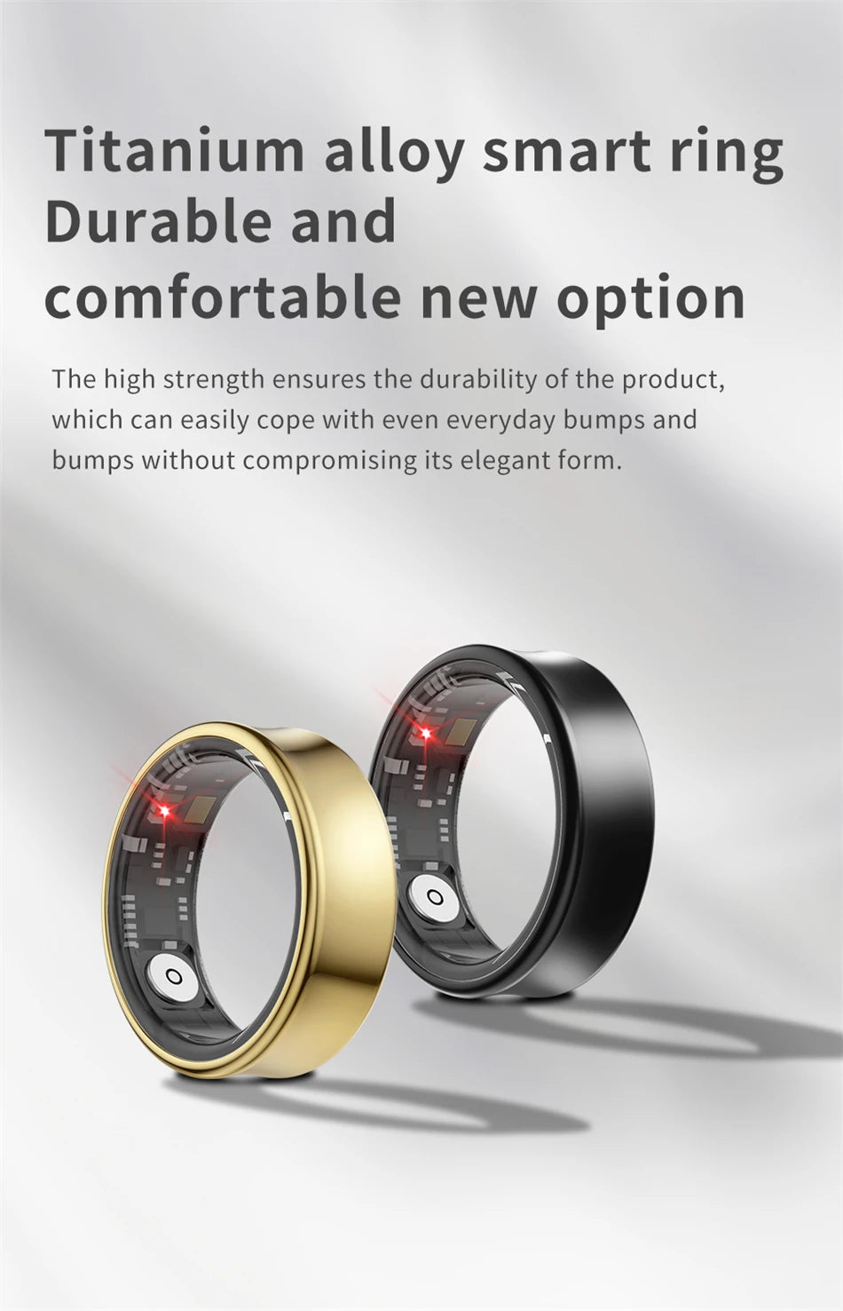 For Samsung Galaxy Smart Ring Men Blood Oxygen Sleep Monitoring GPS Motion Track IP68&5ATM Waterproof Smartring For Android IOS