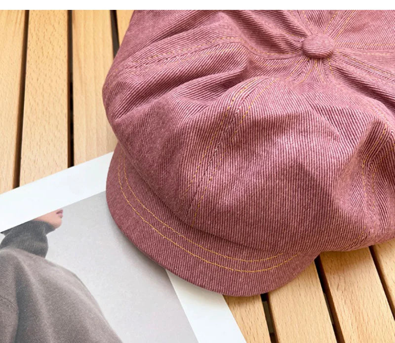 Cloud Top Octagonal Beret Hat Women Cotton Berets Spring Summer Casual Versatile Painter Visors Girls Korea Vintage Newsboy Cap