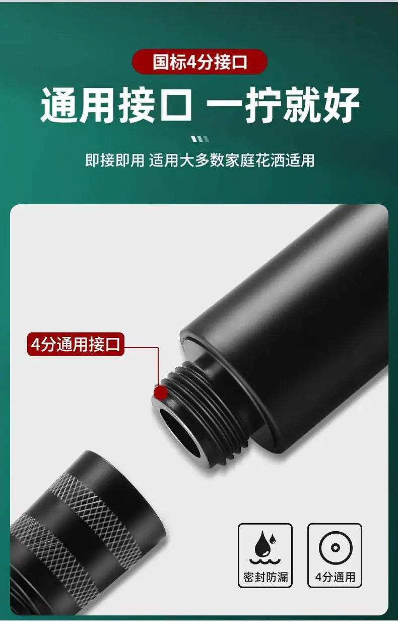 Black Silver Shower Head High Pressure 5 Modes Water Saving Nozzle Powerful Pressurized Spa Handheld Showers Bathroom accessorie