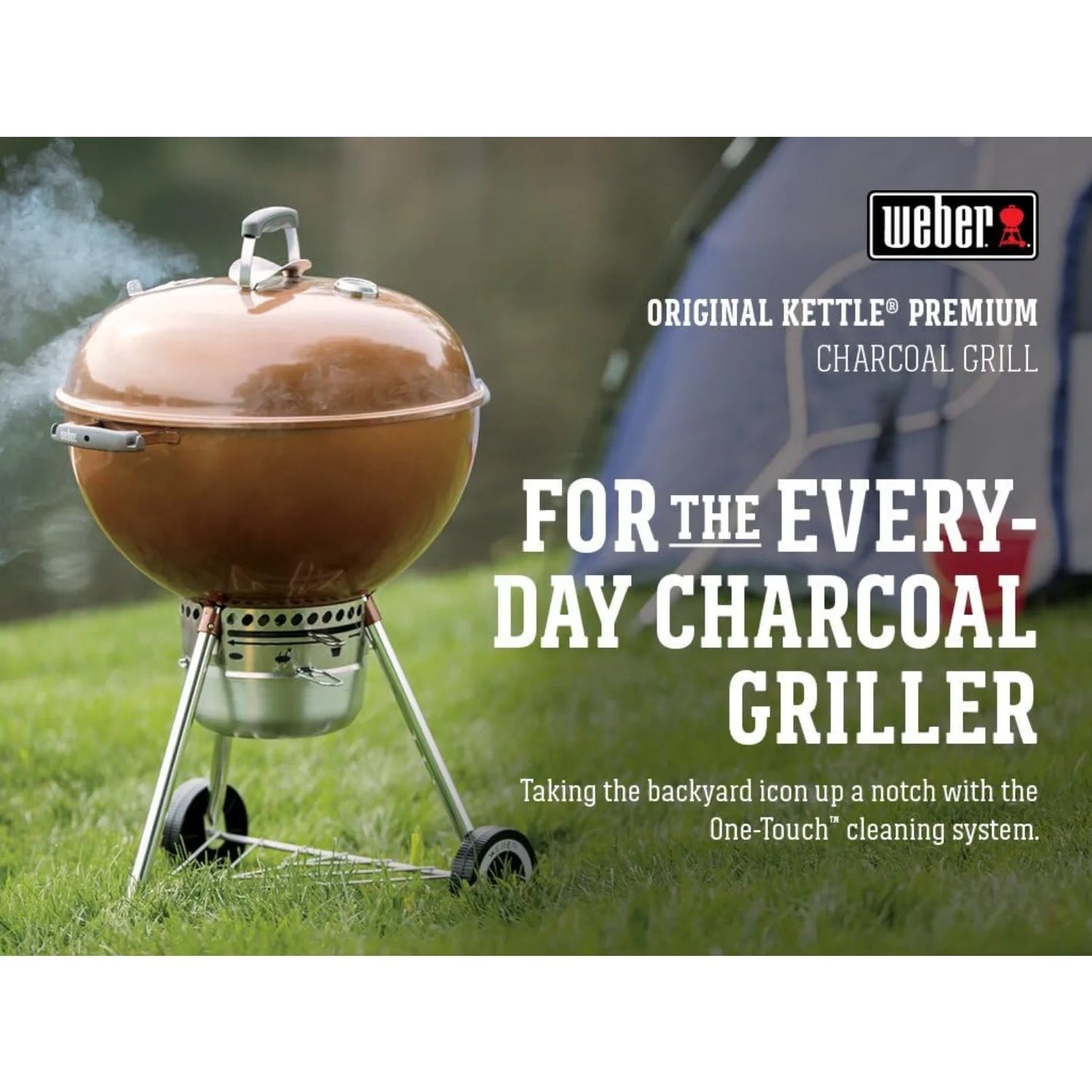 Weber Original Kettle Premium Charcoal Grill, 22-Inch, Copper