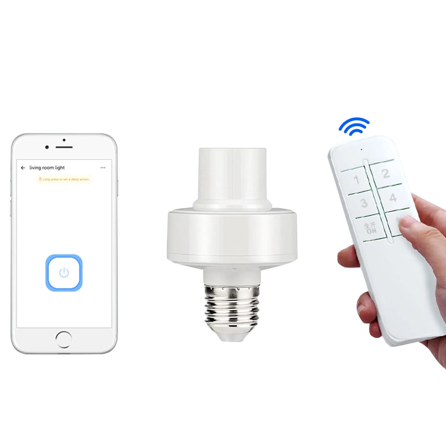2.4G Bulb Base For Led Bulb WiFi Smart Bulb Socket Adapter For Google LED Lamp Holder Wireless Remote Control Smart Timer Switch