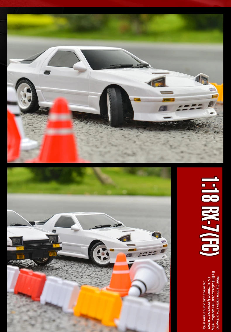Skymaker AE86 Model LD1801 RX-7 FC LD1802 1:18 RC Drift Car 1/18 2.4G Remote Control ESP Gyroscope LED Mini RC Racing Car Toys