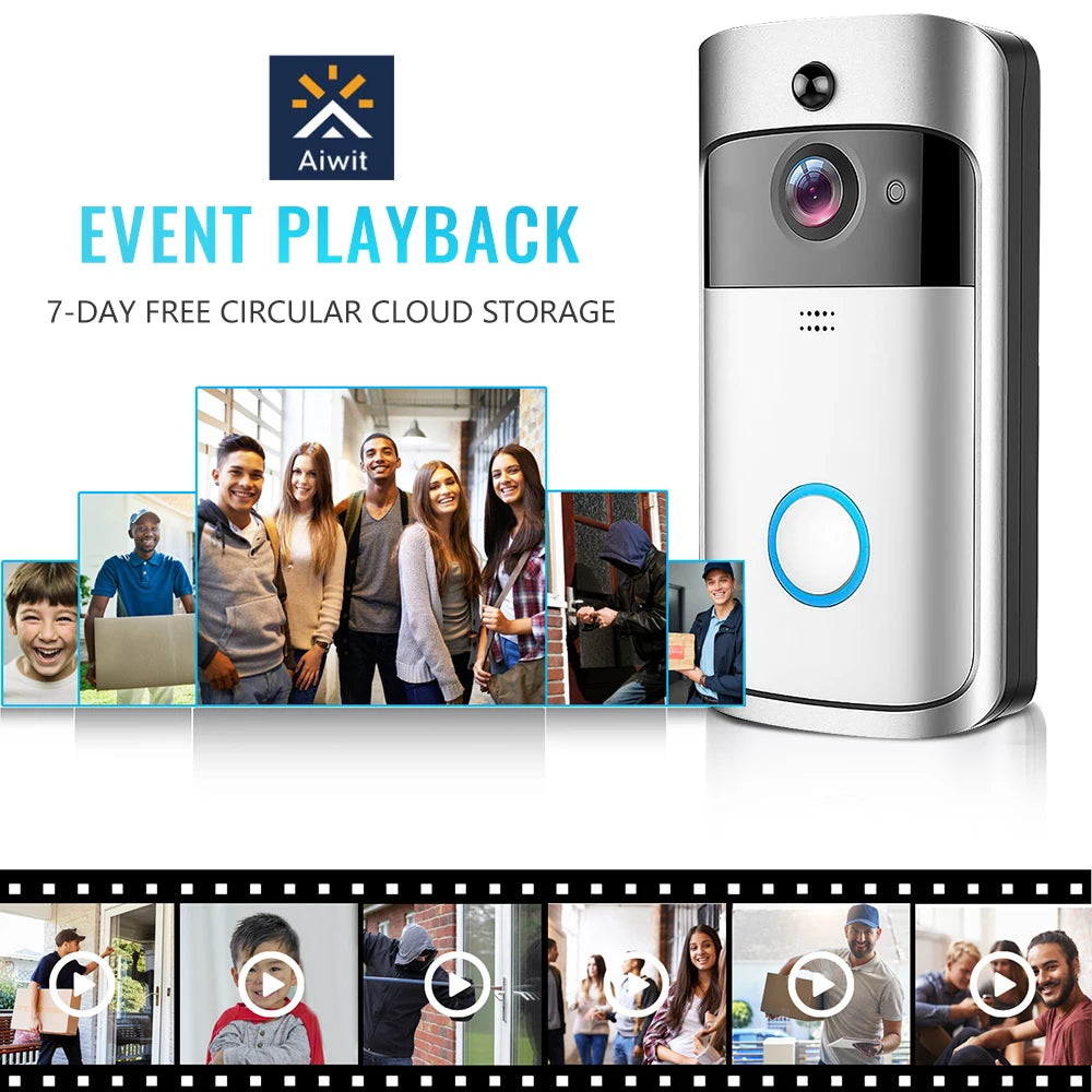 Smart WiFi Video Doorbell IP65 Waterproof Home Doorbell Phone Ring Intercom 6x850 Night Vision Lamps Infrared Security Alarm