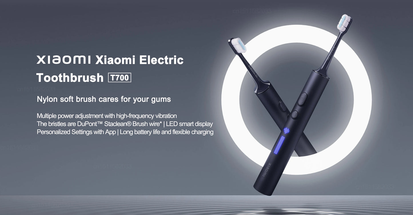 XIAOMI MIJIA Sonic Electric Toothbrush T700 Ultrasonic Vibration Teeth Whitening Oral Clean Brush Smart APP Electric Tooth Brush