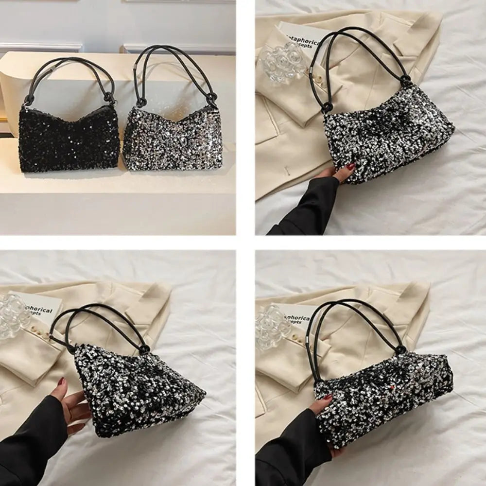 Solid Color Sequins Crossbody Bags Fashion INS Sequins Shoulder Bags Phone Purse Handbag Evening Clutch Bag Girl DIY