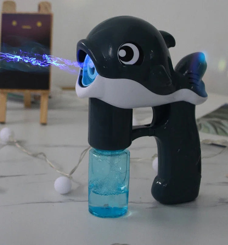 Bubble Gun Electric Automatic Soap Cute Bubbles Machine Kids Portable Outdoor Party Toy LED Light Blower Toys Children Gifts
