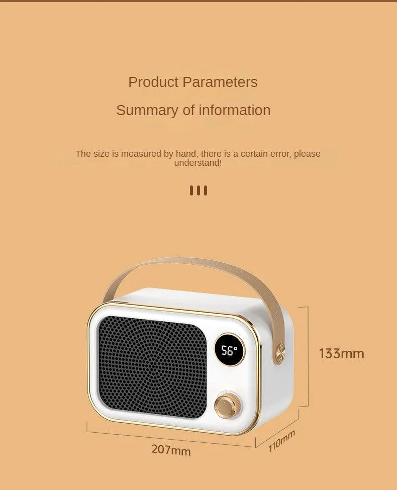 1200W Electric Heater Fan Portable Desktop Fan Heating Warm Air Blower Hand Foot Radiators Home Office Room Warmer Machine 220V