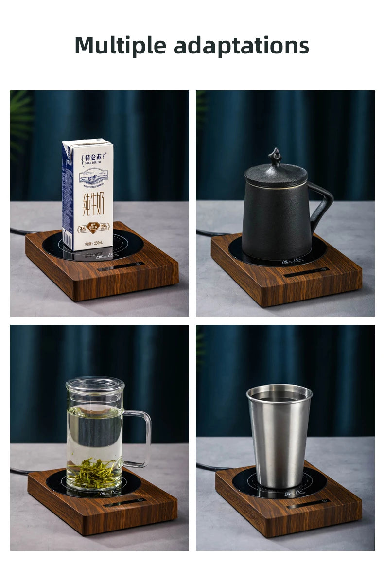 200W Cup Heater Mug Warmer 100°C Hot Tea Maker 5 Gear Warmer Coaster Electric Hot Plate Heating Pad Coffee Milk Tea 110V/220V