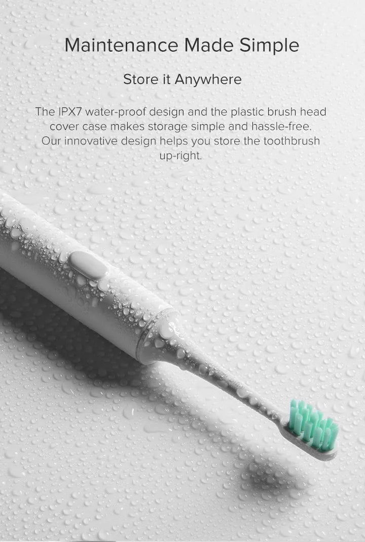 XIAOMI MIJIA T300 Electric Toothbrush IPX7 Waterproof Smart Sonic Brush Ultrasonic Whitening Teeth Tooth Brush For Toothbrushes