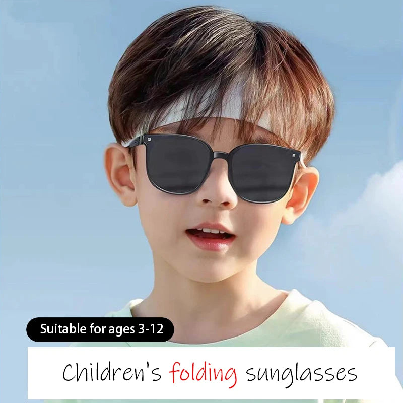 Children's Sunglasses Folding Sunglasses Anti UV Boys and Girls Sunglasses Fashion Big Kids Sunglasses