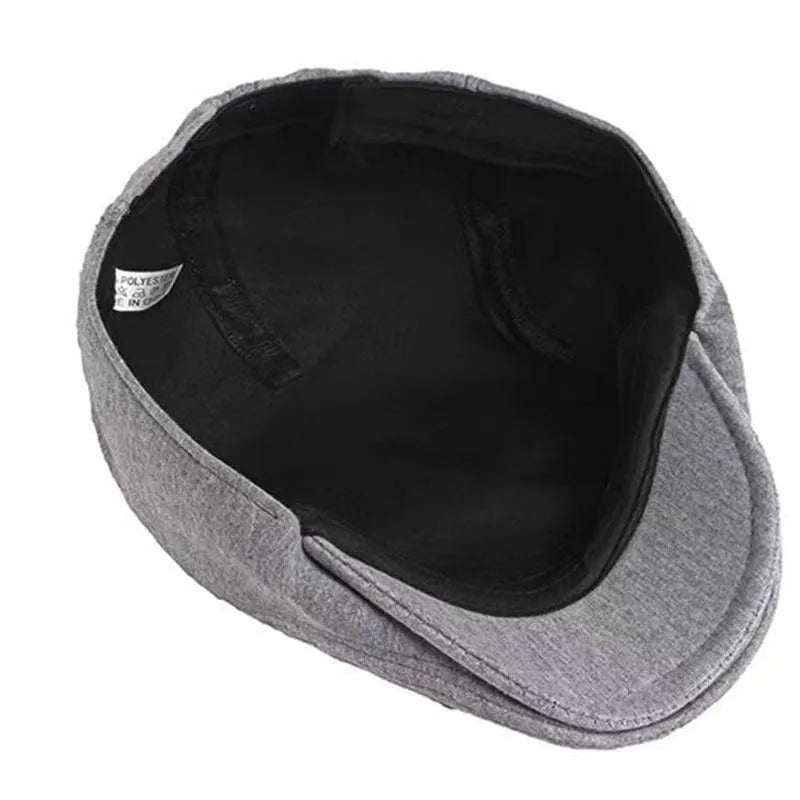 2024 Men berets Fashion Beret Cotton Solid Color Soft Top Casual Beanie Retro Literary Forward Cap Peak Cap Driver Hat Gift