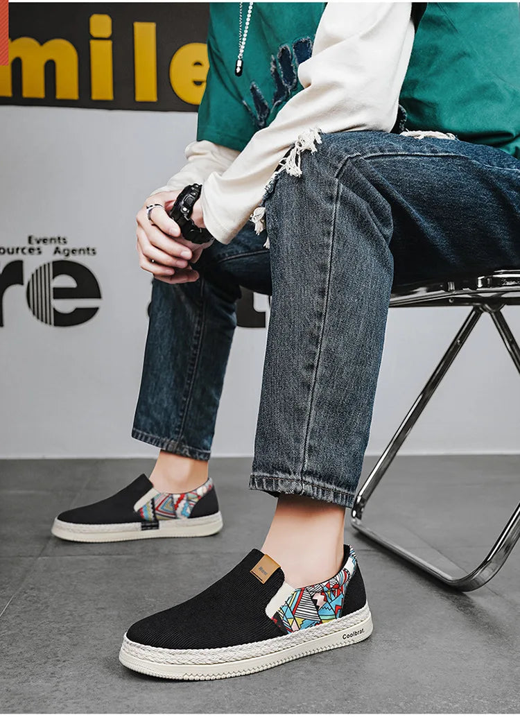 Flat Canvas Shoes For Men Fisherman Linen Cloth Loafers Summer Men's Sneakers New Style Shoes Sneakers Male Casual Shoes Man