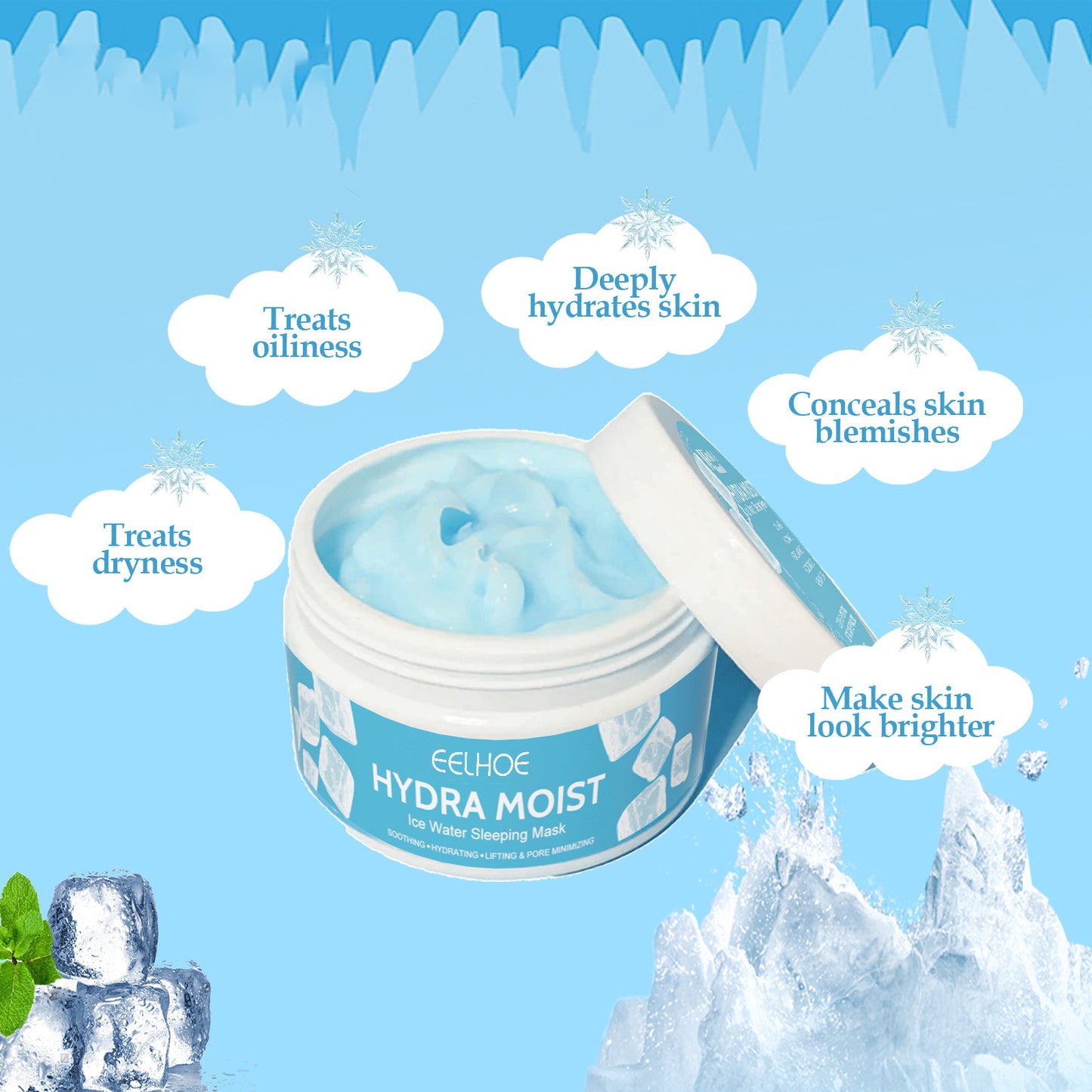 Eelhoe Facial Masks Repair Face Skincare Firming Hydrating Moisturizing Face Mask Remove Acne Brighten Facial Skin Care Product