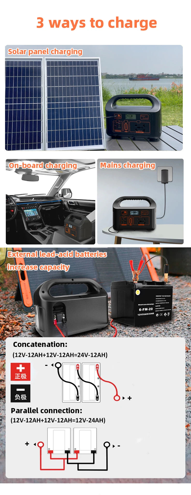 150W Portable Power Station 144Wh 220V 110V Solar Generator USB AC External Spare Battery Charger for Outdoor Camping Powerbank