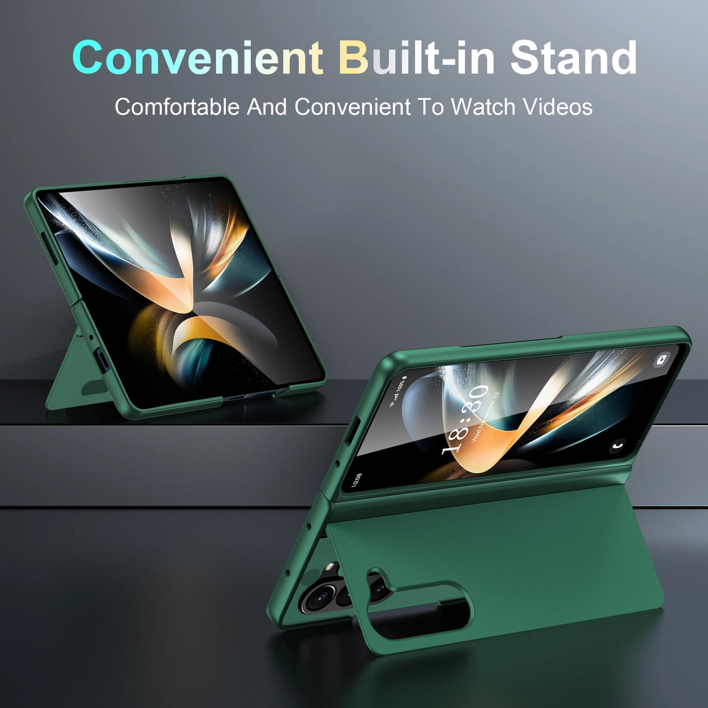 For Samsung Galaxy Z Fold 5 4 3 5G Hard PC Bracket Folding Anti-fall Full Protection Cover For Samsung Z Fold5 Fold4 Fold3 Case