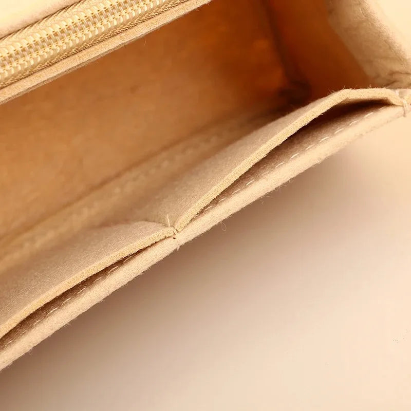 New Felt Liner Cosmetic Bag, Multi-lined Multi-Grid Bag, Single-Handle Storage Bag, Ultralight Dumpling Handbag