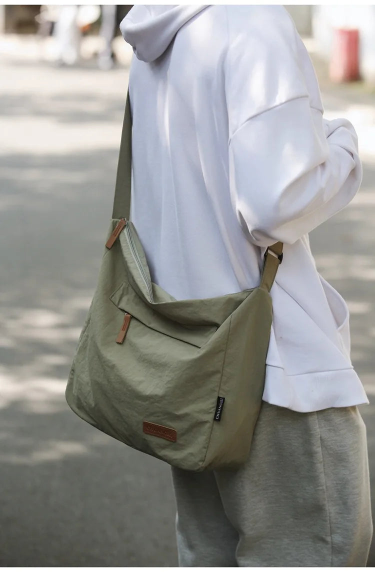 Japanese Women Men Shoulder Crossbody Bag Large Canvas Messenger Bags for Student 2024 Brand Book Bags Female Handbag Satchels