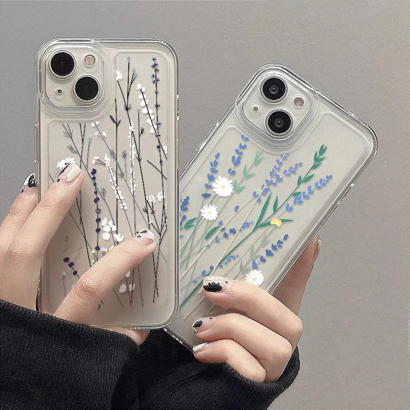 Case For iPhone 11 Case iPhone 14 Pro Max Case For iPhone 12 14 13 16 Pro 15 Pro Max XR XS 7 8 15 Plus Cover Flower Soft Fundas