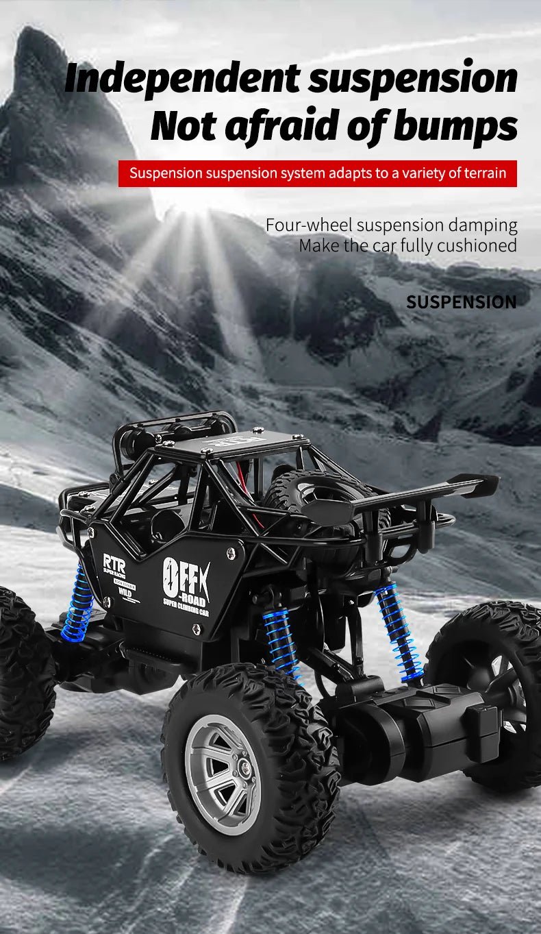 ZWN 1:20 Alloy RC Car With Led Lights 2.4G Radio Remote Control Cars Buggy Off-Road Control Trucks Boys Toys for Children Gifts
