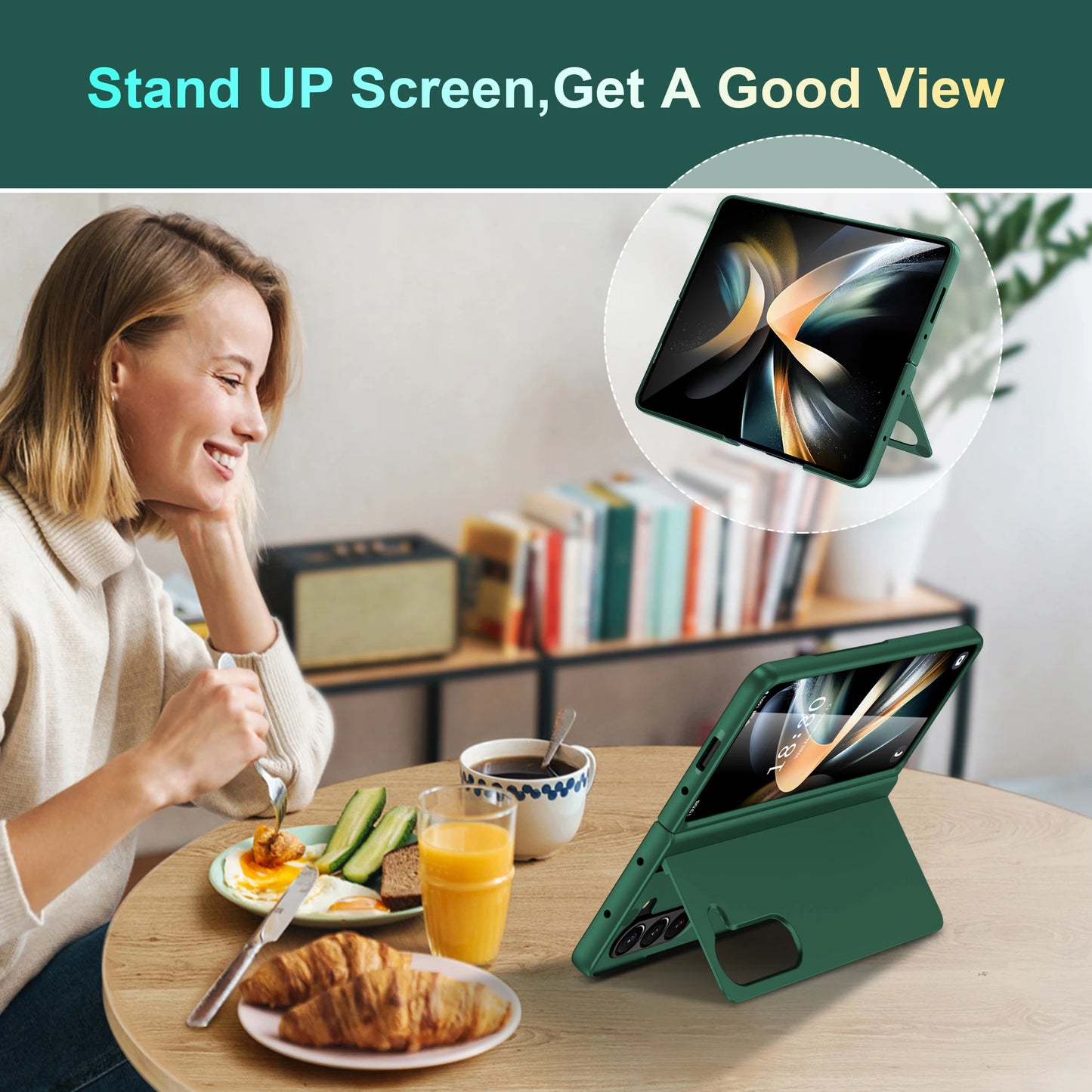 For Samsung Galaxy Z Fold 5 4 3 5G Hard PC Bracket Folding Anti-fall Full Protection Cover For Samsung Z Fold5 Fold4 Fold3 Case