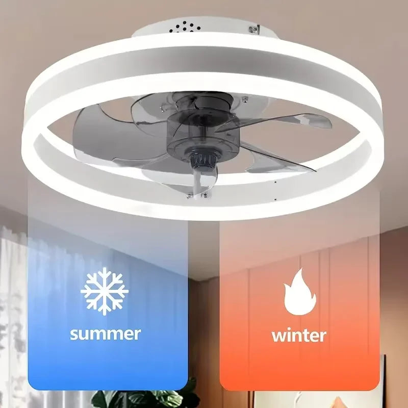 Modern Ceiling Fan (With Lighting) Silent LED Dimmable Ceiling Fan (With Remote Control) for Bedroom Study Dining Room,