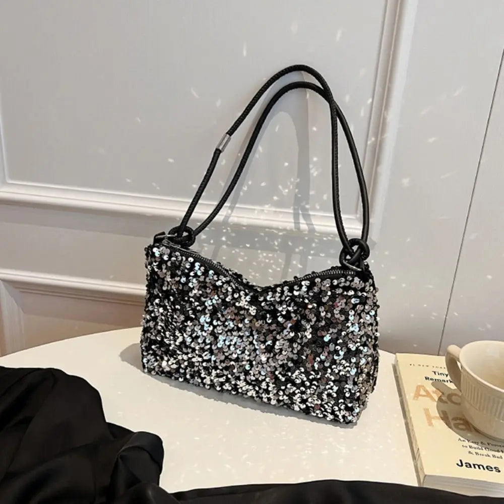 Solid Color Sequins Crossbody Bags Fashion INS Sequins Shoulder Bags Phone Purse Handbag Evening Clutch Bag Girl DIY